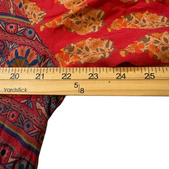 Soft Surroundings Red and Blue Midi Dress size L - Picture 6 of 14